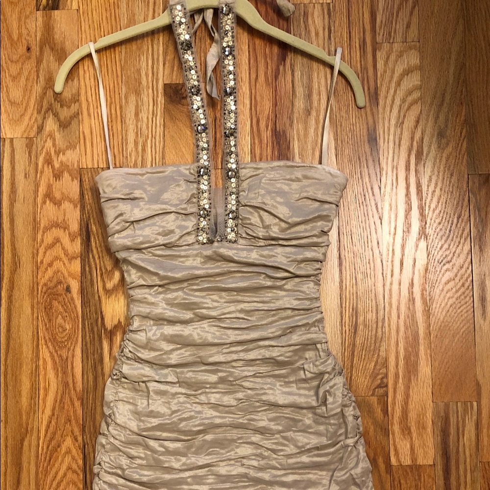 BCBG Sequin Halter Dress